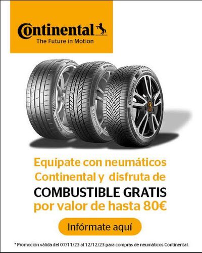 Ofertas de Coches, Motos y Recambios en Alicante | Promocion válida del 07/11/23 al 12/12/23 para compras de neumáticos Continental de Confort Auto | 27/11/2023 - 12/12/2023