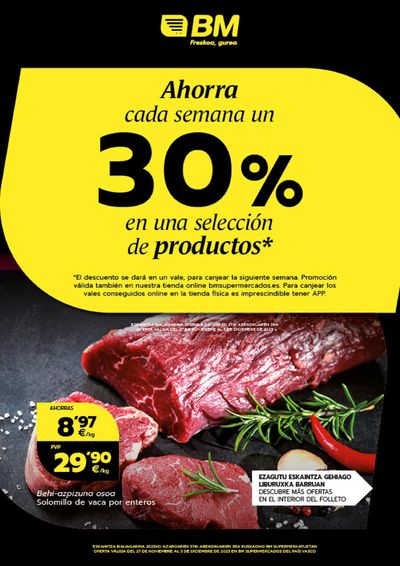 Catálogo BM Supermercados en Olaberria | Ahorra un 30% cada semana | 28/11/2023 - 12/12/2023