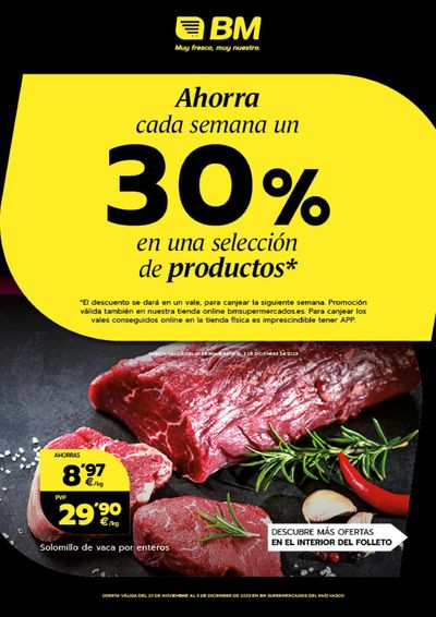 Catálogo BM Supermercados en Cintruénigo | Ahorra un 30% cada semana | 28/11/2023 - 12/12/2023