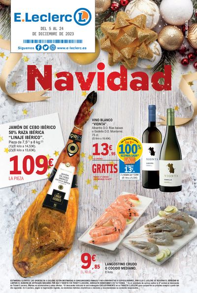Ofertas de Hiper-Supermercados en Cordovilla | Navidad  de E.Leclerc | 5/12/2023 - 24/12/2023
