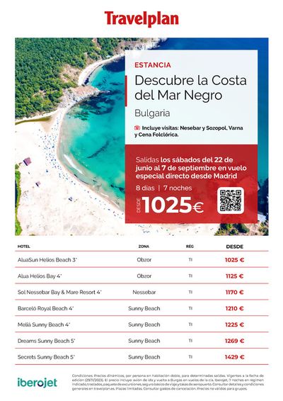 Ofertas de Viajes en Calahorra | Travelplan Bulgaria de Travelplan | 30/11/2023 - 19/1/2024