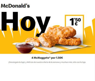 Ofertas de Restauración en Salou | Hoy 1,50 €  de McDonald's | 30/11/2023 - 8/12/2023