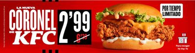 Catálogo KFC | La nueva coronel de KFC 2,99 € | 30/11/2023 - 2/12/2023