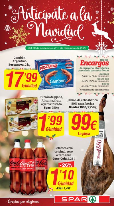 Catálogo SPAR Fragadis en Alicante | Anticipate a la Navidad  | 30/11/2023 - 13/12/2023