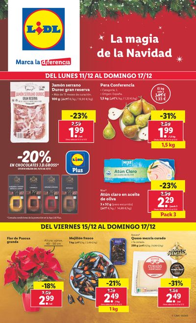 Ofertas de Hiper-Supermercados en Guadalajara | La magia de la Navidad de Lidl | 11/12/2023 - 17/12/2023