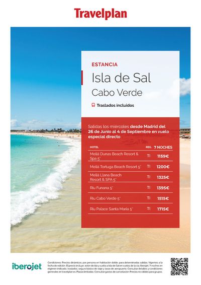 Ofertas de Viajes en Salou | Travelplan Isla de Sal de Travelplan | 5/12/2023 - 31/1/2024