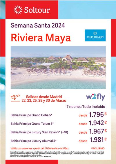 Catálogo Soltour | Semana Santa 2024 Riviera Maya  | 3/1/2024 - 30/3/2024