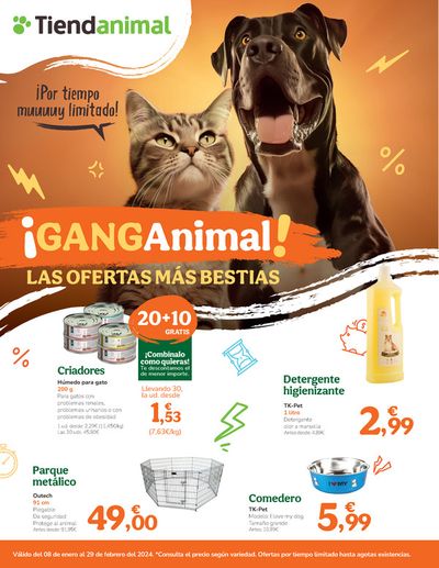 Catálogo Tiendanimal en El Ejido |  ¡GANGAnimal! Las Ofertas más bestias | 8/1/2024 - 29/2/2024