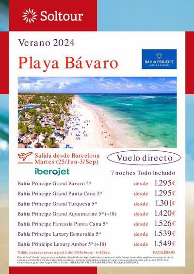 Catálogo Soltour | Bahia Principe Verano 2024 Desde Barcelona | 15/2/2024 - 31/3/2024