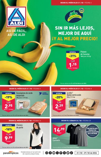 Ofertas de Hiper-Supermercados en Las Palmas de Gran Canaria | ¡Así de fácil, así de Aldi! de ALDI | 21/2/2024 - 27/2/2024