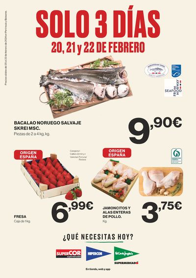 Catálogo Supercor en Madrid | Oferta solo 3 días para Península y Baleares | 20/2/2024 - 22/2/2024