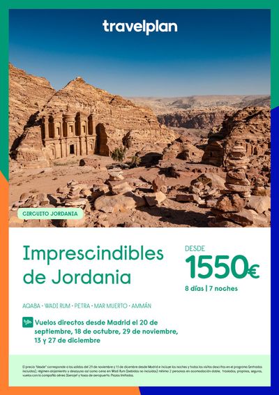 Ofertas de Viajes en Palamos | Travelplan Imprescindibles de Jordania  de Travelplan | 20/2/2024 - 31/3/2024