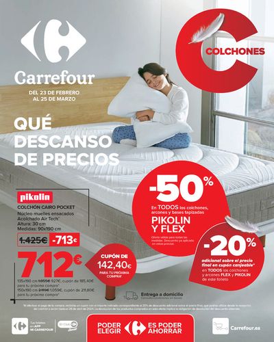 Ofertas de Hogar y Muebles en Alcobendas | COLCHONES de Carrefour | 23/2/2024 - 25/3/2024