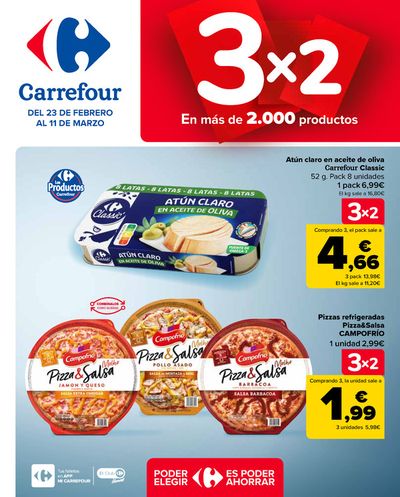 Catálogo Carrefour en Melilla | 50% Q VUELVE (Alimentación) + 3x2 (Alimentación, Drogueria, Perfumeria y comida de animales) | 23/2/2024 - 11/3/2024