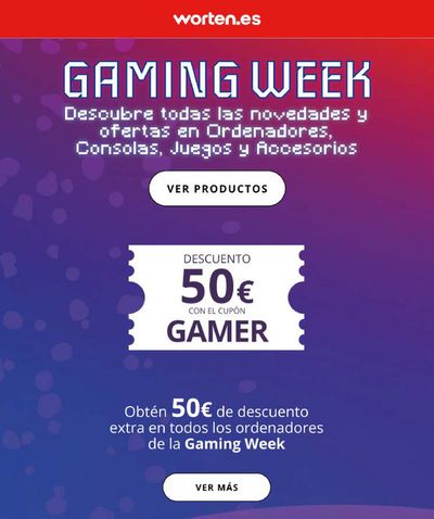 Ofertas de Informática y Electrónica en La Orotava | Gaming Week de Worten | 22/2/2024 - 26/2/2024
