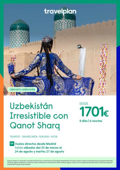 Ofertas de Viajes en Las Palmas de Gran Canaria | Travelplan Uzbequistan 2024  de Travelplan | 26/2/2024 - 25/5/2024