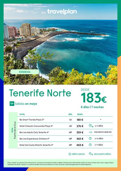 Ofertas de Viajes en Gijón | Travelplan Tenerife Norte de Travelplan | 29/2/2024 - 31/3/2024