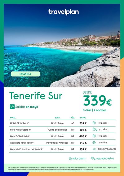 Ofertas de Viajes en Viveiro | Travelplan Tenerife Sur de Travelplan | 29/2/2024 - 31/3/2024