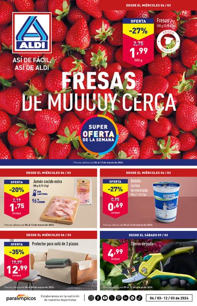Ofertas de Hiper-Supermercados en Arganda del Rey | ¡Así de fácil, así de Aldi! de ALDI | 6/3/2024 - 12/3/2024