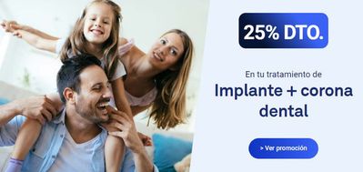 Ofertas de Salud y Ópticas en Puertollano | 25% Dto. en tu tratamiento de implante + corona dental de Vivanta | 1/3/2024 - 31/3/2024