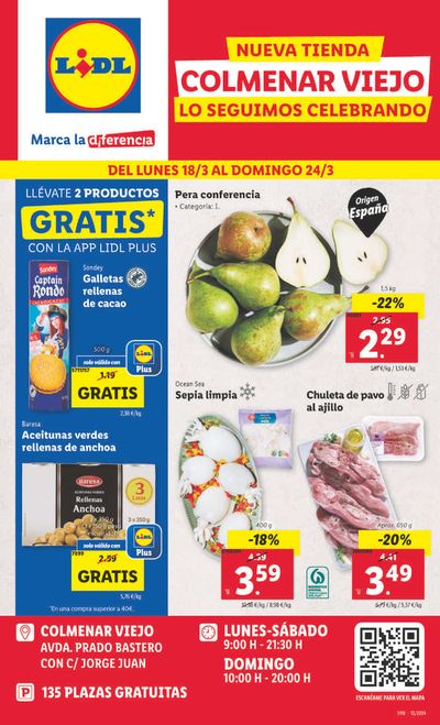 Catálogo Lidl | Nueva tienda Colmenar Viejo | 18/3/2024 - 24/3/2024