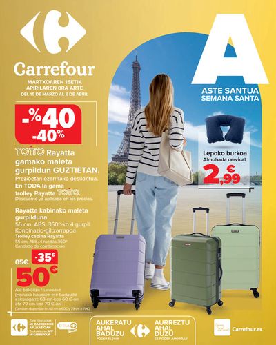Catálogo Carrefour en Sestao | SEMANA SANTA (Maletas, automóvil, televisores, pequeño electrodoméstico) | 15/3/2024 - 8/4/2024
