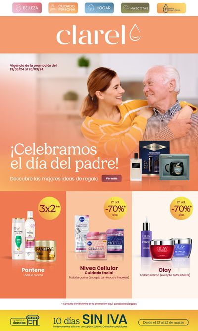 Ofertas de Perfumerías y Belleza en Cornellà | Celebramos el día del padre! de Clarel | 13/3/2024 - 26/3/2024