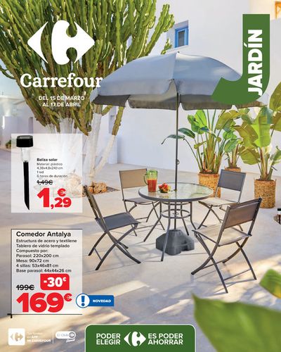 Ofertas de Hiper-Supermercados en Ceuta | JARDIN (Conjuntos jardín, sillas playa, piscinas, plantas y barbacoas) de Carrefour | 15/3/2024 - 17/4/2024