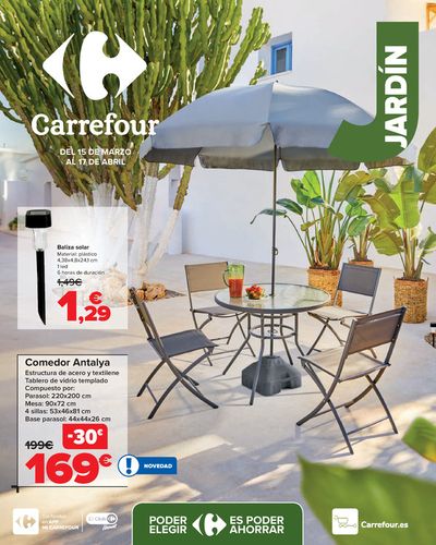 Catálogo Carrefour en Santa Cruz de Tenerife | JARDIN (Conjuntos jardín, sillas playa, piscinas, plantas y barbacoas) | 15/3/2024 - 17/4/2024