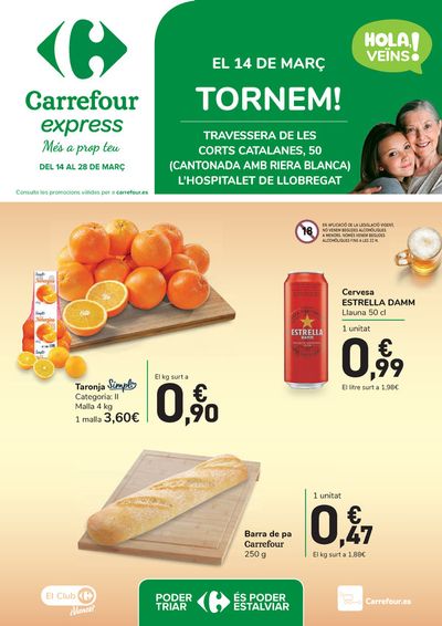 Catálogo Carrefour Express | TORNEM! Travessera de les Corts Catalanes, 50 | 14/3/2024 - 28/3/2024