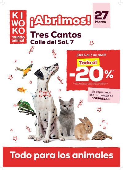 Catálogo Kiwoko en Madrid |  ¡Abrimos! Kiwoko Tres Cantos | 27/3/2024 - 29/3/2024