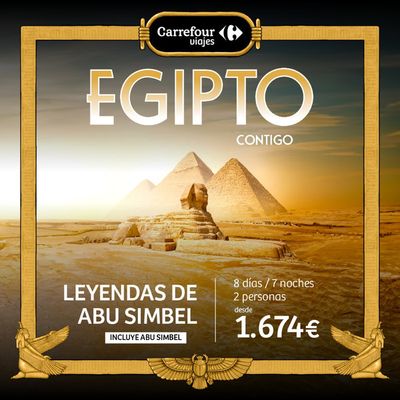 Catálogo Carrefour Viajes en Madrid | Egipto Leyendas de Abu Simbel 1.674€  | 19/3/2024 - 31/3/2024