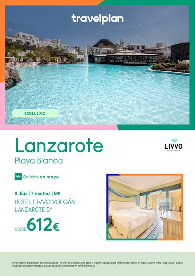 Catálogo Travelplan | Travelplan Lanzarote Playa Blanca  | 1/5/2024 - 31/5/2024