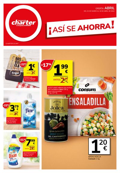 Catálogo Supermercados Charter en Blanca | ¡ASÍ SE AHORRA! | 21/3/2024 - 10/4/2024