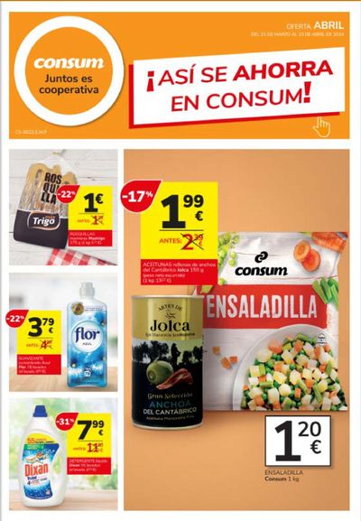 Catálogo Consum en Murcia | ¡Así se ahorra en Consum! | 21/3/2024 - 10/4/2024