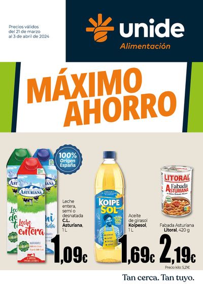 Ofertas de Hiper-Supermercados en Soria | Máximo Ahorro de UNIDE Alimentación | 21/3/2024 - 3/4/2024