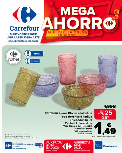 Ofertas de Hiper-Supermercados en Beasain | MEGA AHORRO de Carrefour | 26/3/2024 - 10/4/2024