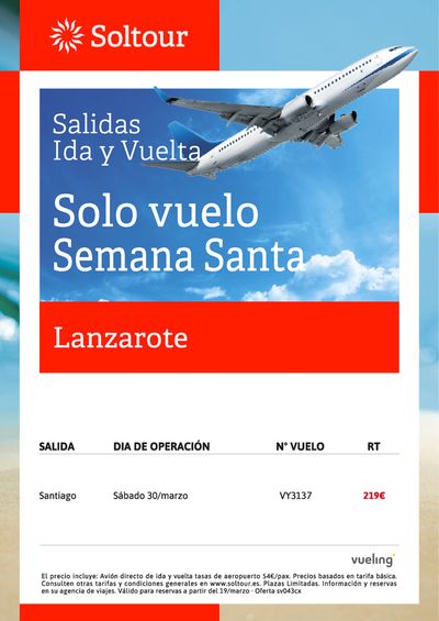 Ofertas de Viajes en Cuenca | Semana Santa Lanzarote de Soltour | 25/3/2024 - 29/3/2024