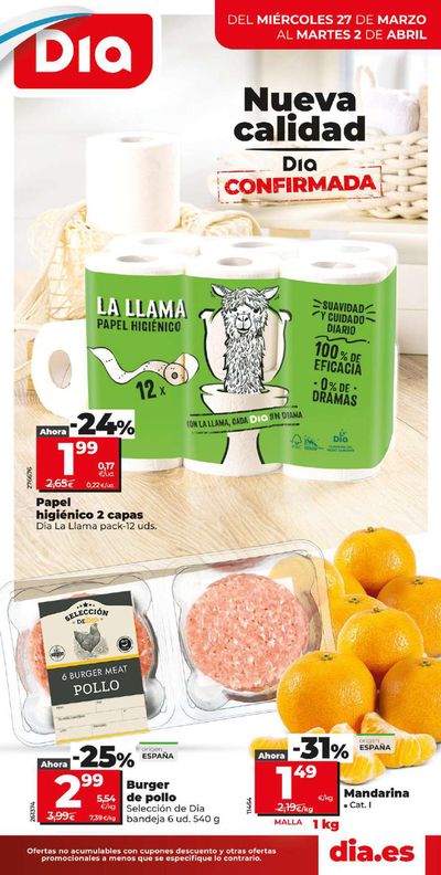 Catálogo Dia en Monforte de Lemos | Más de 100 productos a 1€ del 27 al 2 de abril | 27/3/2024 - 2/4/2024