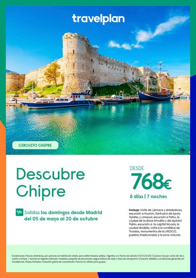 Ofertas de Viajes en Caldes de Montbui | Travelplan CHIPRE de Travelplan | 26/3/2024 - 30/4/2024