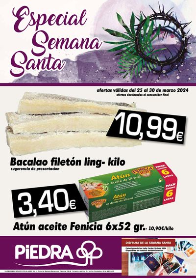 Catálogo Supermercados Piedra en Peñas de San Pedro | Ofertas válidas del 25 al 30 de marzo 2024  | 26/3/2024 - 30/3/2024