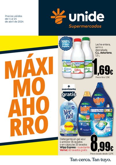 Catálogo Unide Supermercados en Valdemoro | Máximo Ahorro | 4/4/2024 - 24/4/2024
