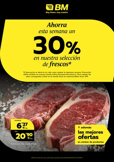Catálogo BM Supermercados en Peñamellera Baja | Ahorra esta semana un 30% | 10/4/2024 - 23/4/2024