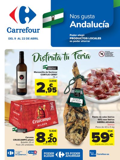 Ofertas de Hiper-Supermercados en Los Palacios y Villafranca | REGIONAL (Alimentación, Bebidas, Droguería y Perfumería de Carrefour | 9/4/2024 - 22/4/2024
