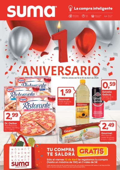 Catálogo Suma Supermercados en Pòrtol | 1 Aniversario | 12/4/2024 - 25/4/2024