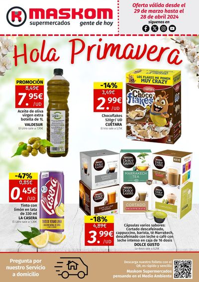 Catálogo Maskom Supermercados en Villanueva de Algaidas | Maskom Supermercados Folleto Abril 2024 | 10/4/2024 - 30/4/2024