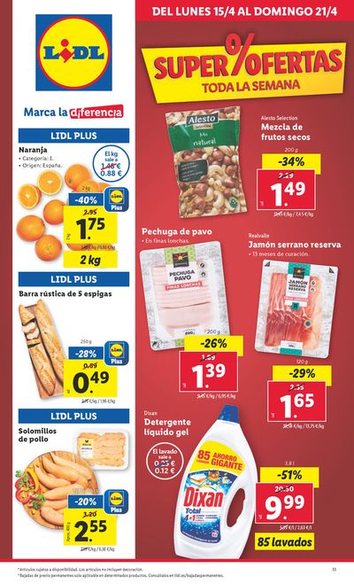 Ofertas de Hiper-Supermercados en Ceuta | Super Ofertas Toda la Semana de Lidl | 15/4/2024 - 21/4/2024