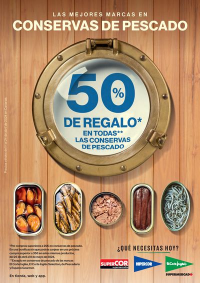 Catálogo Hipercor | Conservas de pescado Canarias | 11/4/2024 - 24/4/2024