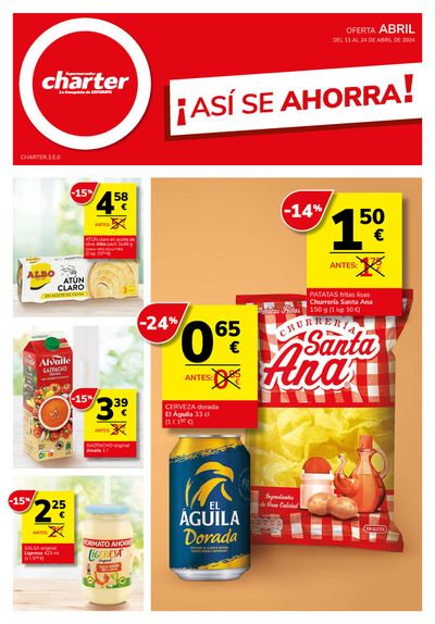 Catálogo Supermercados Charter en Moncada | ¡ASÍ SE AHORRA! | 11/4/2024 - 24/4/2024