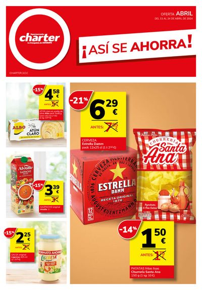 Catálogo Supermercados Charter en Valderrobres | ¡ASÍ SE AHORRA! | 11/4/2024 - 24/4/2024